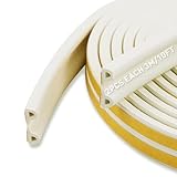 BIGTEETH Weather Stripping Door - P Shape 5.5mm x 9mm Rubber Door Seal Strip,Weather Stripping Self-Adhesive Window Seal Strip (White)