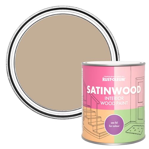 Rust-Oleum Brown Satinwood Interior Wood Paint - Salted Caramel 750ml
