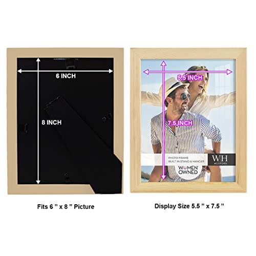 Renditions Gallery 8X10 Inch Picture Frame Nature Wood Grain Frame, High-End Modern Style, Made Of Solid Wood And High Definition Glass For Wall And Tabletop Photo Display #TOP4