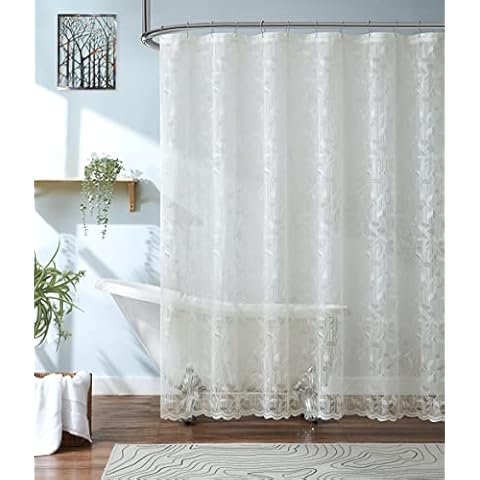 ASATEX Duschvorhang, halbtransparent, Spitze, 183 x 213 cm Cover