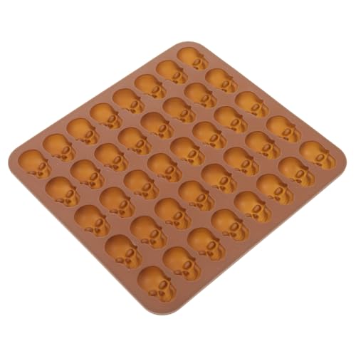 ABOOFAN Molde De Calavera Cuadrado Kit De Decoración De Pasteles Barra Sartenes Moldes Para Muffins De Halloween Moldes Para Fondant Moldes De Pastel De Halloween Tortita Gel De Sílice