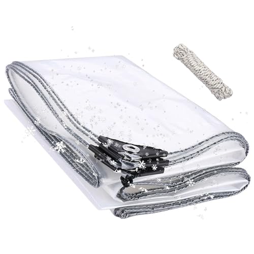 Toldo transparente resistente a rayos UV y desgarros lona impermeable multiusos 2