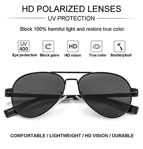 Gleyemor Polarized Aviator Sunglasses for Small Face Women and Men, 52MM Small Aviators 100% UV Protection4