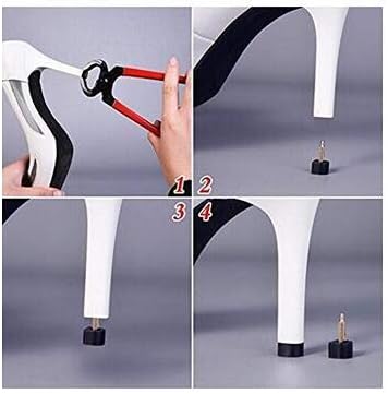 Miniatura 5 de 6 pares de protectores antideslizantes para el talón en forma de U 12 piezas, beige, minimiza los chirridos puntas de repuesto de zapatos de tacón