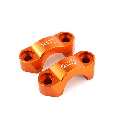 Xitomer Aftermarket Mirror Mount Clamps Holder Clutch Brake Lever Fit for D. 790 2018 2019 2020 2021, Clutch Brake Master Cylinder Clamps, CNC Aluminum (Orange)