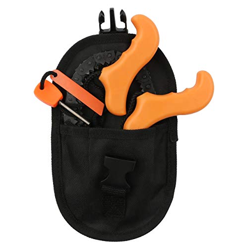 Survival Chainsaw Pocket Hand Saw 29-Inch Folding Survival Chain Saw with Strong Sharp Teeth for Camping Hiking Hunting Gardening and Outdoor Emergency Includes Fire Starter and Carry Pouch