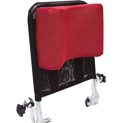 Yubbuio 携帯用車椅子ヘッドレストネック支援ヘッドパディング調整可能&大人の旅行16-20インチ車椅子クッションユニバーサルアクセサリー (赤い)