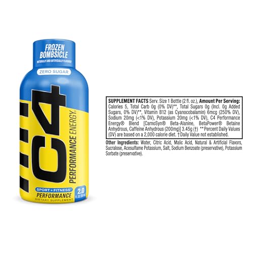 C4 Performance Energy Shot 2oz 12pk - Frozen Bomb - image 2