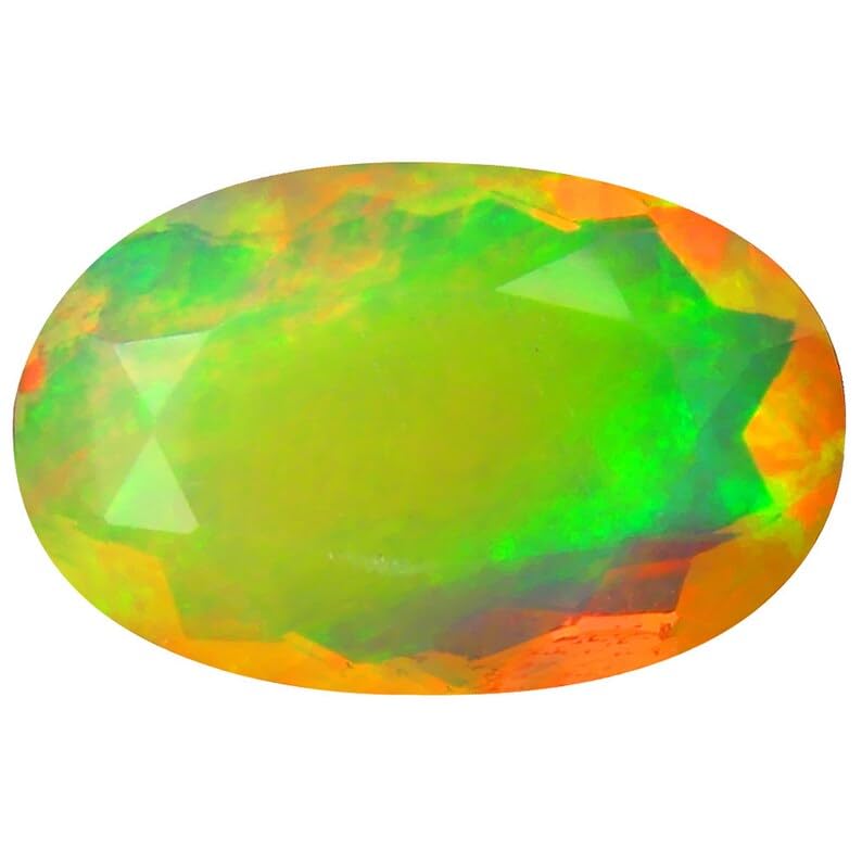 Opale éthiopienne naturelle 14x9mm anti-ternissement pour bague
