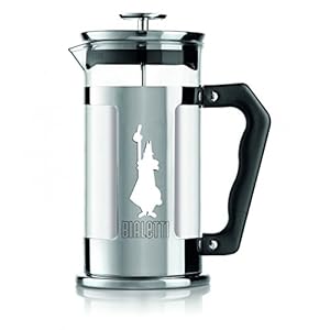 Bialetti French Press Coffee Maker, 8 Cup, Preziosa Stainless Steel