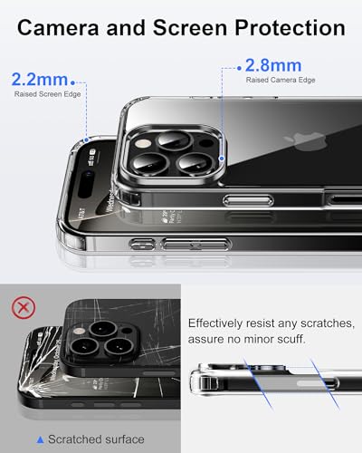 Image of HOOMIL Case for iPhone 16 Pro 6.3-Inch, Non-Yellowing, Drop Protection, Anti-Scratch Transparent Hard Back Phone Cover - Dark Purple