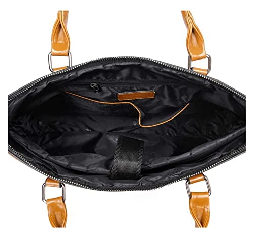 Briefcases Vintage Messenger Handbag,Laptop Handbag Bussiness Shoulder Bag Satchel Case Sleeve for Notebook3