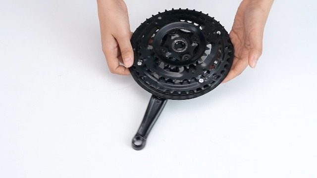 Pédalier Vélo VTT En Acier Carbone 24-34-42 Dents, Longueur 170 Mm - Compatible Transmissions 21/24/27 Vitesses