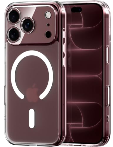 X-level Magnetic for iPhone 18 Pro Case Clear,Frosted Glass Cover