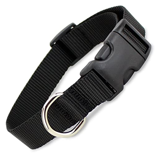 Image of Agirav Dog Collar for Small, Medium, Large Dogs, Super Light Weight Collars with Adjustable Length and Heavy Duty Metal D Ring(Pack of 1, Black)