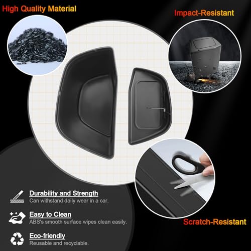 Image of for Toyota RAV4 Trash Can for 2019-2025 Toyota RAV4 Small Car Trash Bin for Side Door RAV4 Front Left Door Trash Garbage Bin w /Lid for Toyota RAV4 Accessories (RAV4 Left Side)