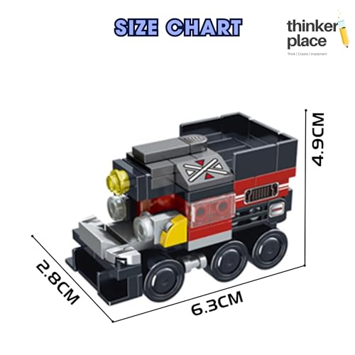 Image of STEM Toy Train Building Blocks Set (97 Pcs, 8-in-1) | DIY Passenger Train Kit for Kids 7+ Years (Boys & Girls) | Educational Robotics Toy | Engineering, Creativity & Problem Solving Skill