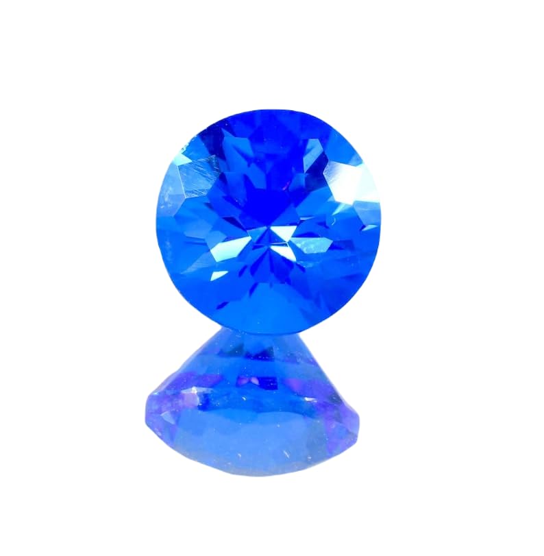 Tanzanite naturelle ronde de 10 mm pour création de bague et pendentif DIY