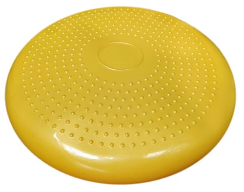 Image of AppleRound Inflated Wobble Cushion with Hand Pump, Air Stability Board (Extra Thick), Core Balance Disc for Adults, Sensory Wiggle Seat for Kids, Flexible Seating for All Age, 13.5in / 34cm Diameter