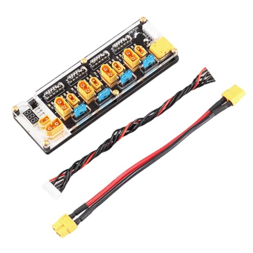 Tableau de chargement XT30 4 voies 40A pour batterie Lipo 2-6S avec indicateur LED et déchargeur