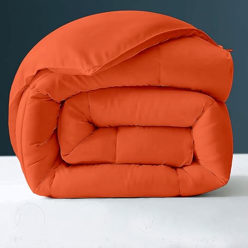 Image of Day Care - 400 GSM Hotel Quality-Down Alternative Microfiber Comforter for Heavy Winter Double Bed Comforter /Blanket /Rajai (90 inch x 100 inch Inches /228cm x 228cm) - Comforter Double Bed|Orange