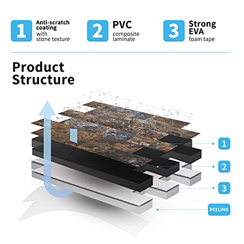 Image of Art3d Peel and Stick Backsplash, Stick on Wall Tile, 10-Pack, Rust Slate