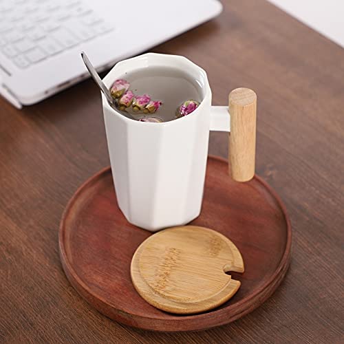 Tazze Colazione Set Di Tazze In Ceramica Multicolore X6 E Piattini In Legno Di Acacia 1000 15 36 240378 1 Tazzine Da Caffè