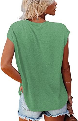 Image of CNFUFEN Short /Long Sleeve T Shirts for Women Fashion Casual Summer Lightweight Solid Trendy Tops