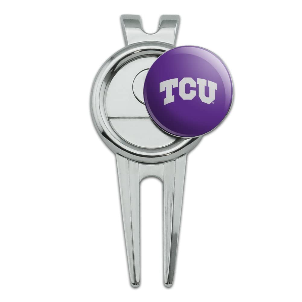 GRAPHICS & MORE TCU Primary Logo Golf Divot Repair Tool and Ball Marker