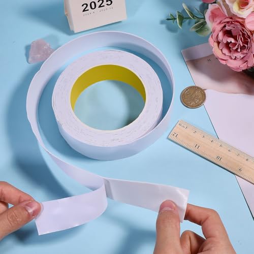 CHGCRAFT 5.47 Yards Einseitig klebendes weißes Schaumstoff Band Isolierband zum Abdichten Seam Sealer Canvas für Fenster und Türausbesserungen, 1,2 Zoll breit, Weiß