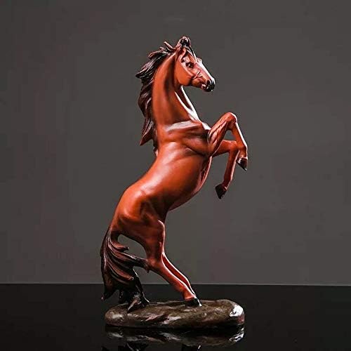 値下げ！骨董品　木彫り　馬の置物 木彫り馬置物インテリアアンティーク干支縁起物高さ約59.0cm