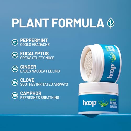 Image of hoop Herbal Inhaler | Soothes Cold, Stuffy Nose, Headache, Nausea | 15g
