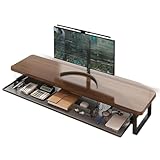 [Firmiarii]モニター台 卓上 モニタースタンド 引き出し 2-in-1 二層式コンピュータ スライド式収納&広々作業面 放熱 頑丈な厚手ボード 省スペース 猫背軽減設計 耐荷重25kg 幅50/70/100cm 組立簡単 机上整理 収納 ラップトップ冷却 オフィス 家庭用 新生活ギフト対応