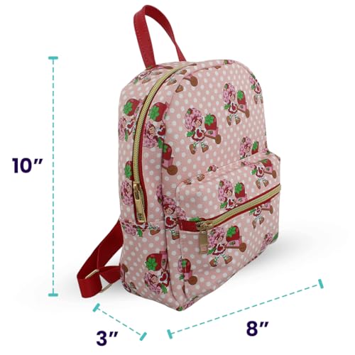 Image of Strawberry Shortcake Womens Mini Pu Leather Backpack - Mini Backpack Purse