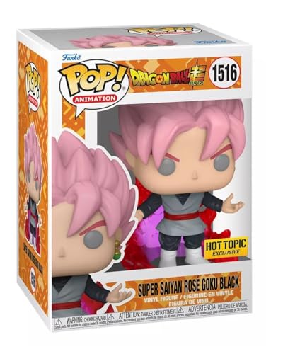 Funko Dragon Ball Super Pop! Super Saiyan Rose Goku Black Glow in The Dark Figura de vinilo 1516 con protector pop, estándar, FUN76944