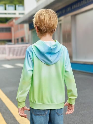 Haloumoning Boys Tie Dye Hoodies Kids Fashion Hooded Sweatshirts Fall Pullover Clothes 5-14 Years4
