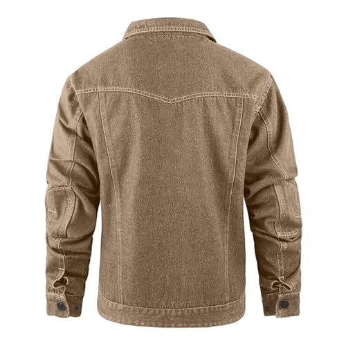 Chaqueta vaquera de trabajo resistente y abrigo con botones a presión 5