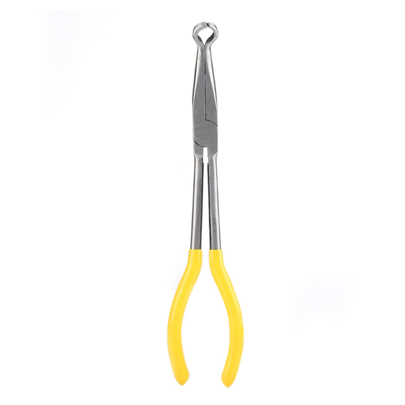 Pince à Bec Long 270 Mm - 3 Modèles Au Choix (45°, 90°, Forme O), Acier Poli, Pour Travaux En Espaces Restreints