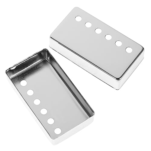 SECFOU 2個 ギターピックア electric guitar ハムバッカーピックア カバー Silver