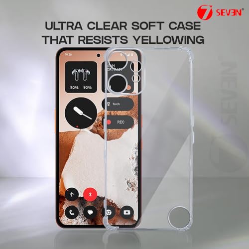 Image of 7SEVEN Compatible with CMF by Nothing Phone 2 Pro Mobile Back Cover Transparent Case Shock Proof Design Camera Edges Protection Crystal Clear Phone Cases Silicon Soft TPU and Flexible Bumper Covers