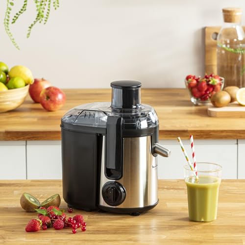Moulinex Frutelia + Extracteur de jus Moulinex, 400 W, 2 vitesses +‏ Pulse, Centrifugeuse compacte, Collecteur de pulpe 950 ml, Système anti-goutte, Compatible lave-vaisselle JU420D10