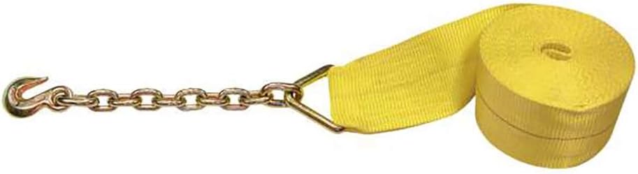 4''x30' Winch Strap w/ 18 Chain Anchor