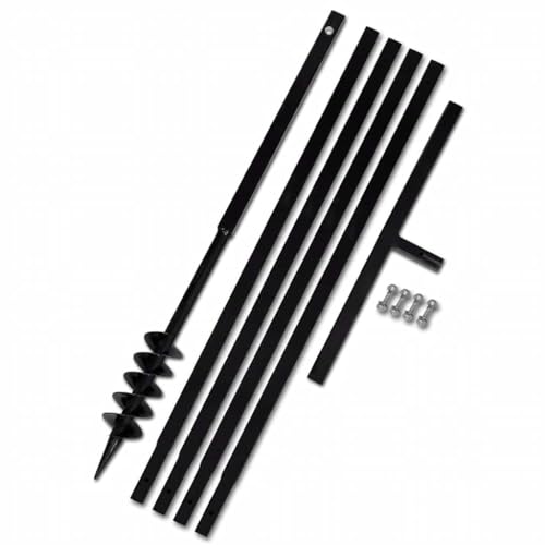 vidaXL Bêche et tarière manuelle 80 mm Avec Rallonge mèche tarière 5 m
