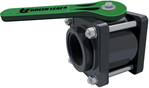 Green Leaf V204FP Polypropylene Bolted Ball Valve, Full Port, 2