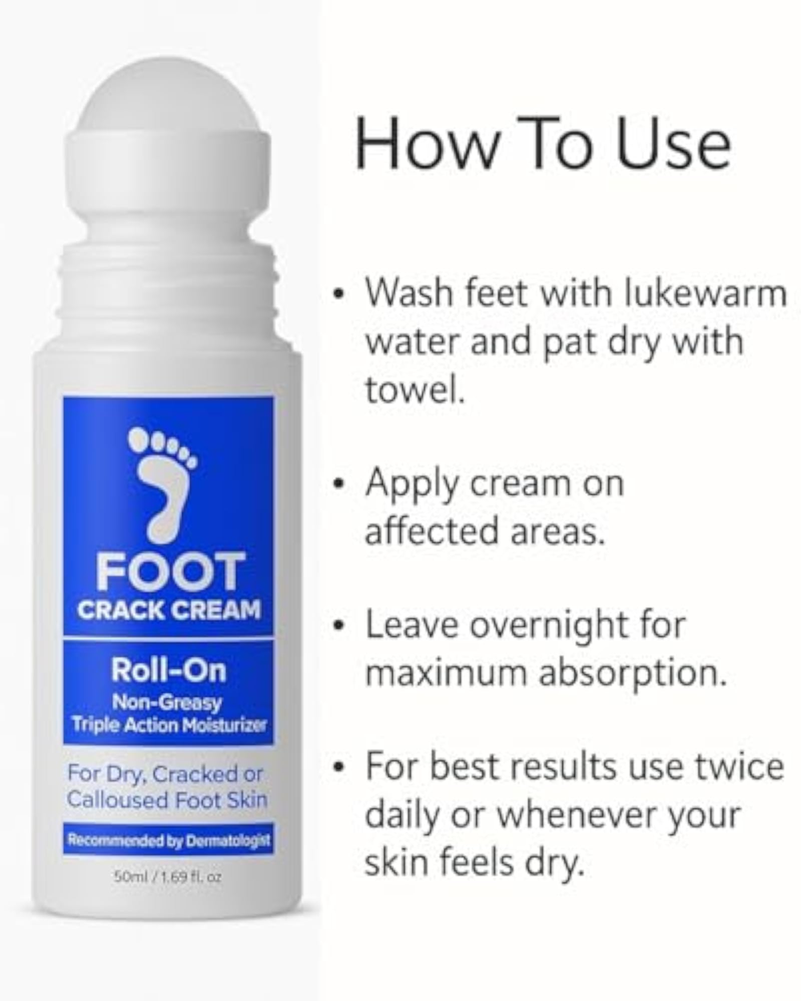 20% Urea Crack Heel Repair Foot Cream Roll On