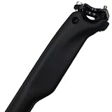 phalatina エアロ カーボン シートポスト 軽量 27.2 30.8 31.6 mm 光沢 非光沢 クリア マット ブラック ロード マウンテン バイク MTB シクロクロス (３１．６ マットブラック)