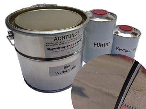 Lackpoint 1.75 Litre Set 2K Car Paint VW L041 Black No Clear Lacquer Trend Tuning