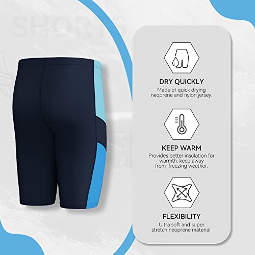 Goldfin Men Neoprene Shorts, 1.5Mm Wetsuit Pants Keep Warm For Water Surfing Swimming Snorkeling Scuba Kayaking Pants (Navy, M) #TOP3