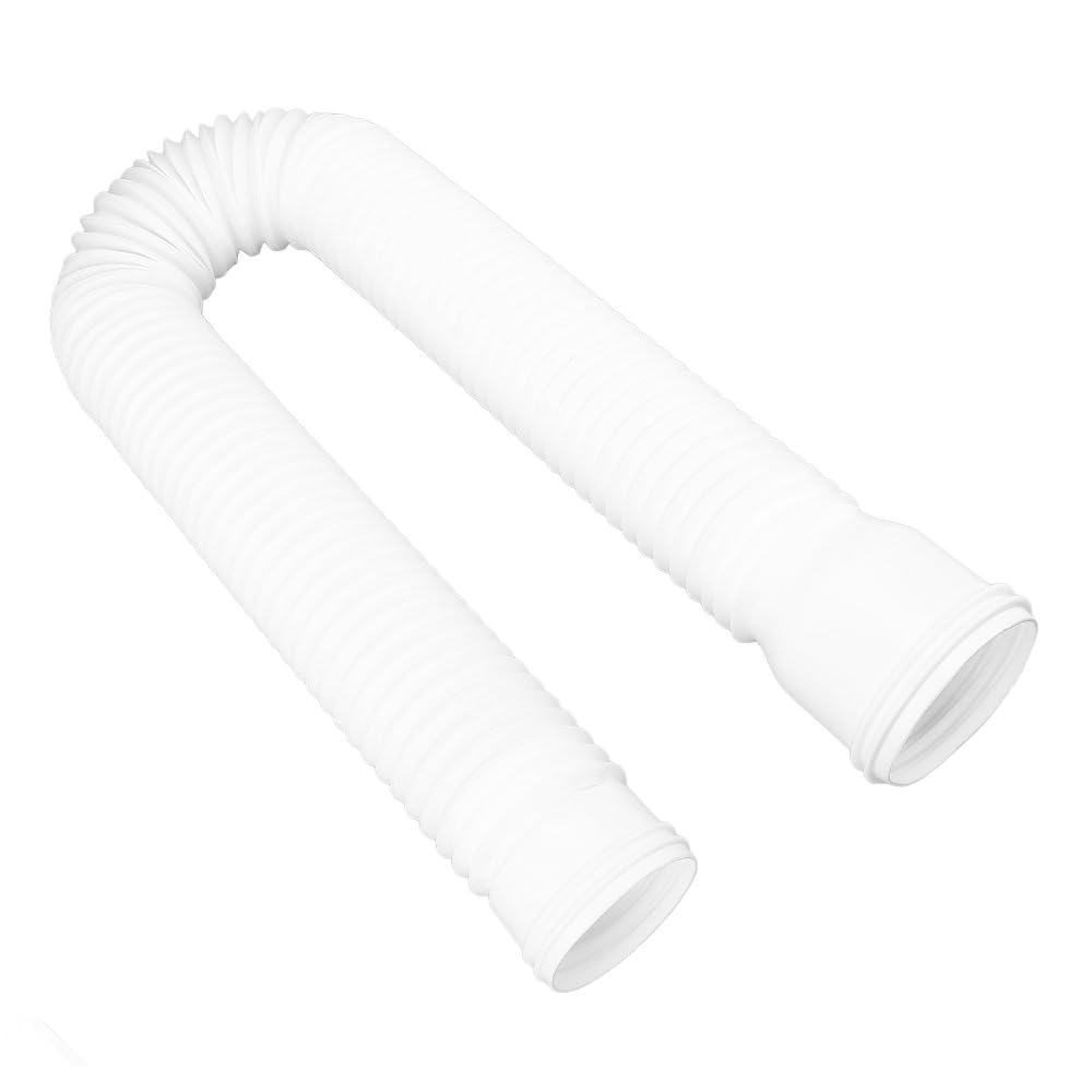 Tubo de drenaje extensible de polietileno, extensor de bajante ajustable grueso con diseño antisalpicaduras, conector de drenaje universal para villa al aire libre (blanco)