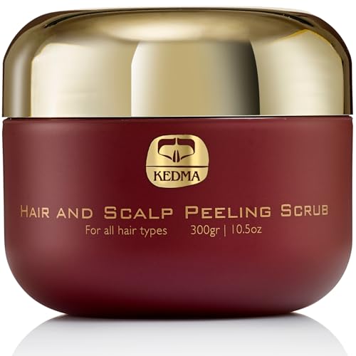Kedma - Exfoliante Capilar y Cuero Cabelludo - Para Cabello Dañado y Cuero Cabelludo Seco - Purificante, Nutritivo y Revitalizante - Con Sales del Mar Muerto - 300g